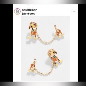Slinky Dog Bauble Bar Earrings